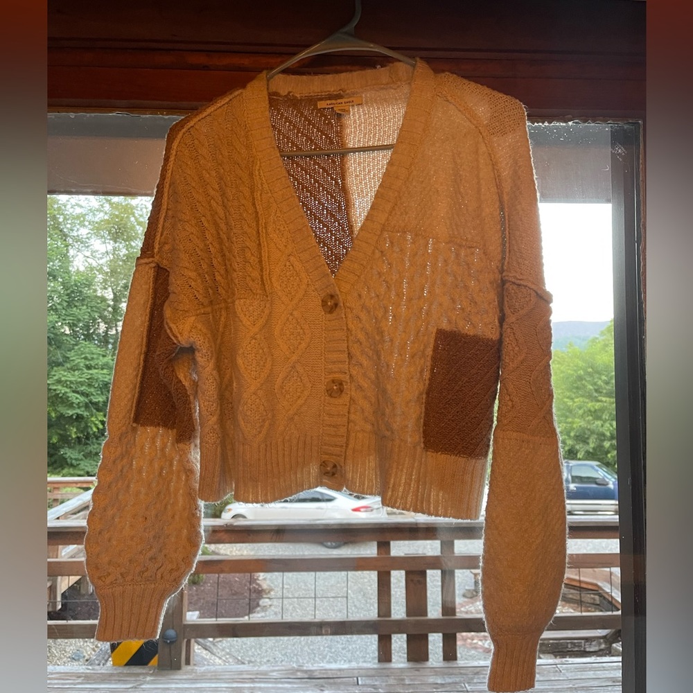 American Eagle Patchwork Cardigan
